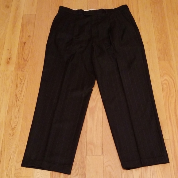 Softest Dark Blue w Purple Pinstripe Wool Suit 40L - Picture 7 of 8